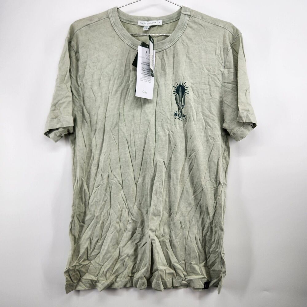 Threads 4 Thought Men's Light Green Mediumโ Desert Sun Mineral Wash Graphic Tee